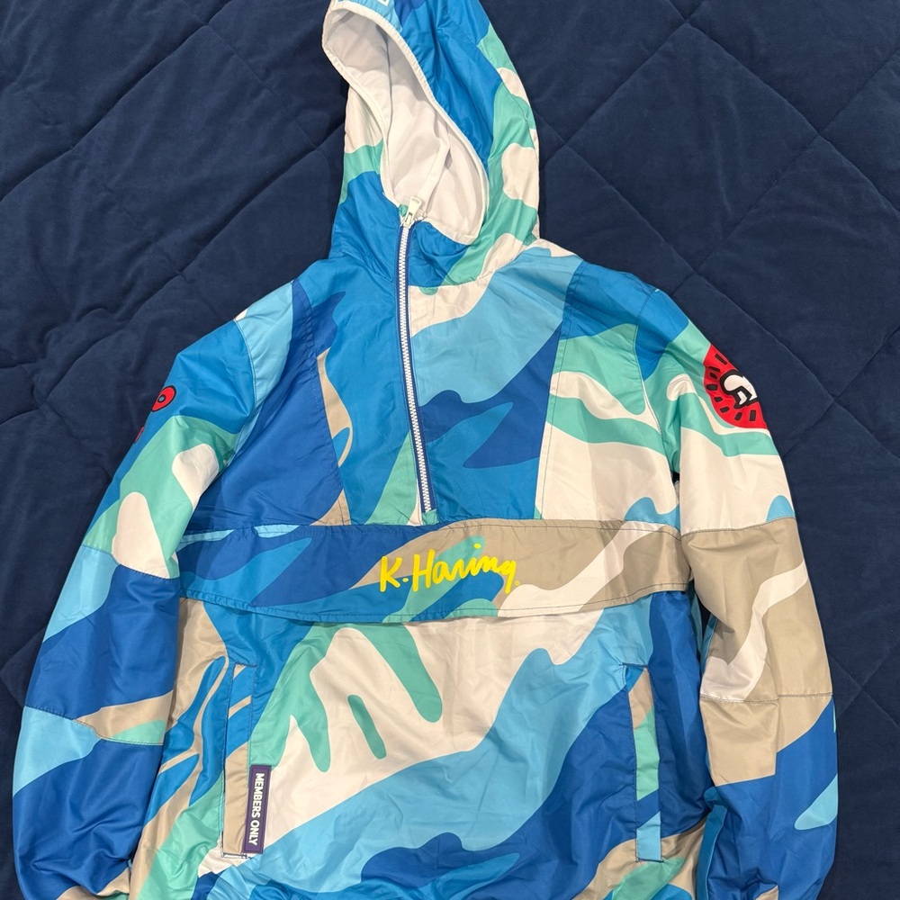 K-Haring Blue and Gray Camouflage Jacket